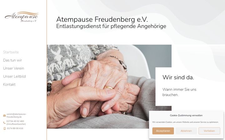 Screenshot of atempause-freudenberg.de