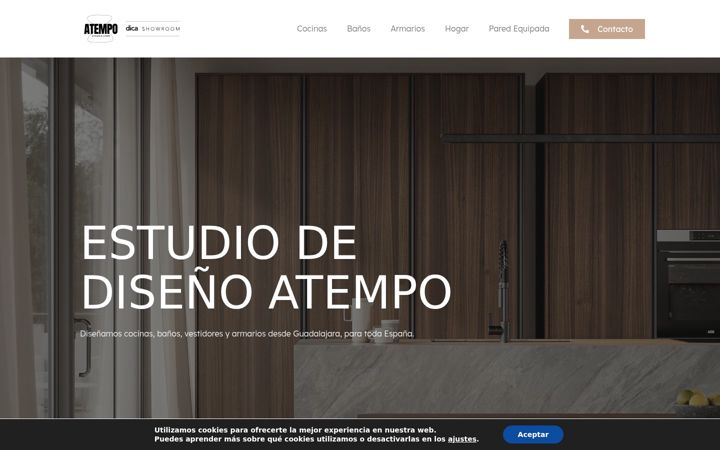 Screenshot of atempococinas.com