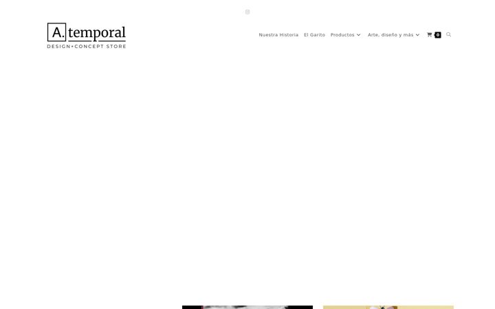 Skjámynd af atemporalstore.com