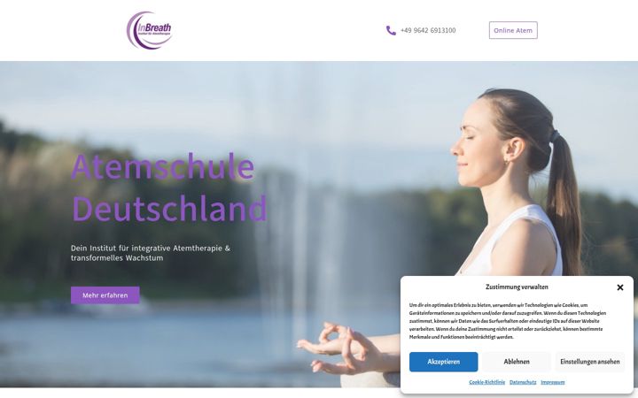 Captură de ecran a atemschule-deutschland.de