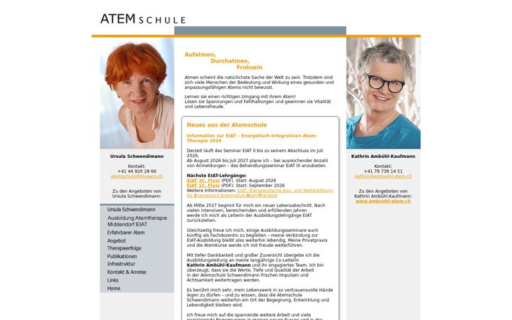 Screenshot of atemschule.ch