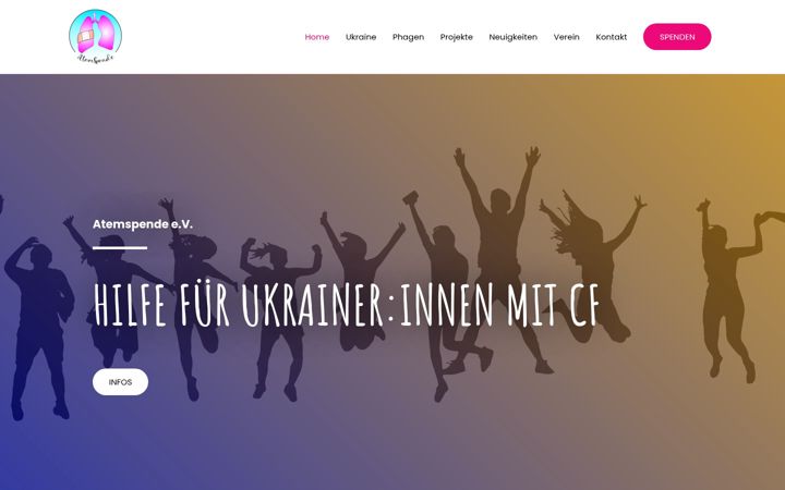 Captură de ecran a atemspende.de