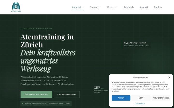 Skjámynd af atemstark.com