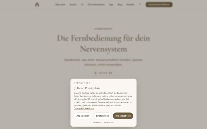 Screenshot of atemwunder.com