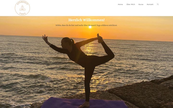Screenshot of atemzeit-yoga.de