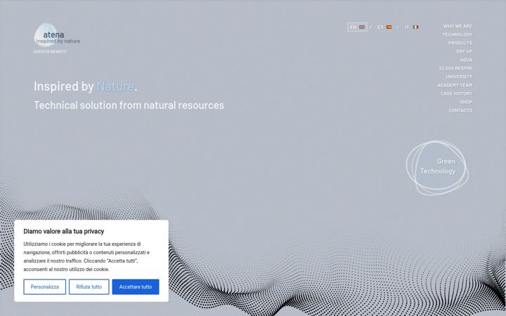 Screenshot of atena.green