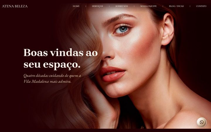 Ekrano kopija atenabeleza.com.br
