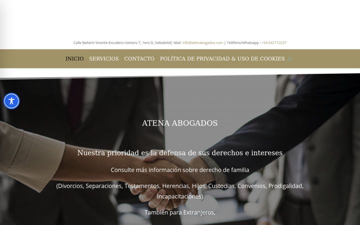 Skjámynd af atenabogados.com