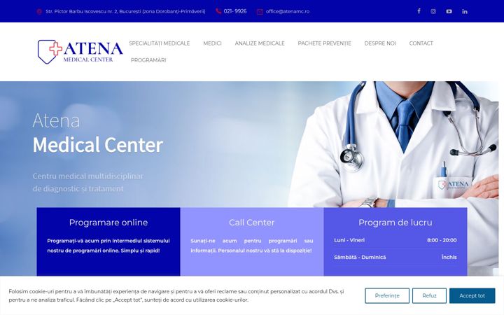 Screenshot of atenamc.ro