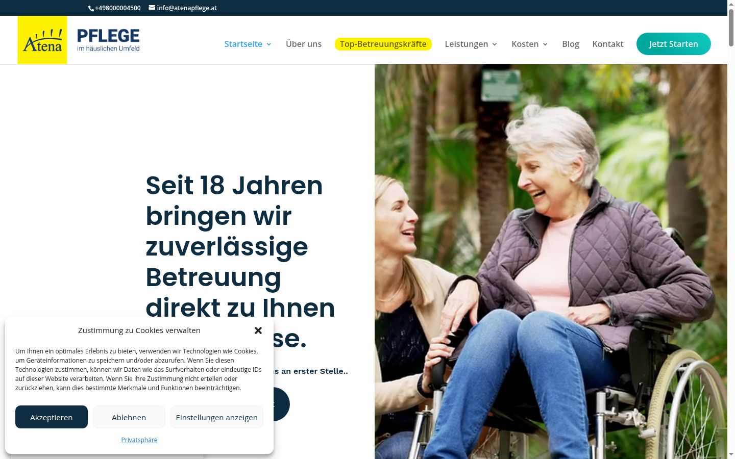 Screenshot tal-banner tal-kunsens muri qabel kwalunkwe interazzjoni