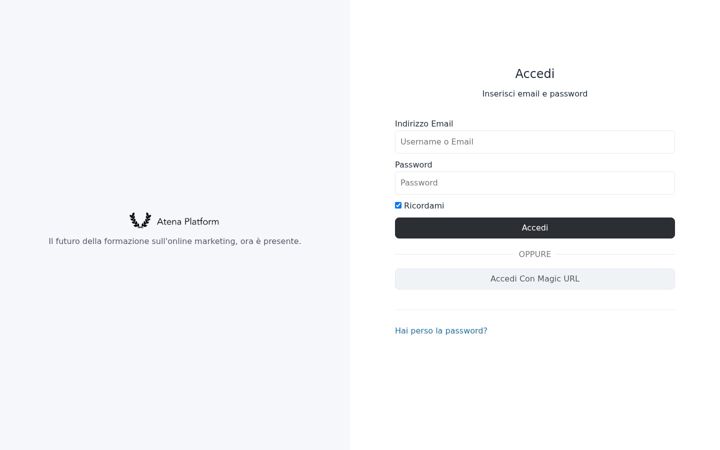 Screenshot of atenaplatform.com