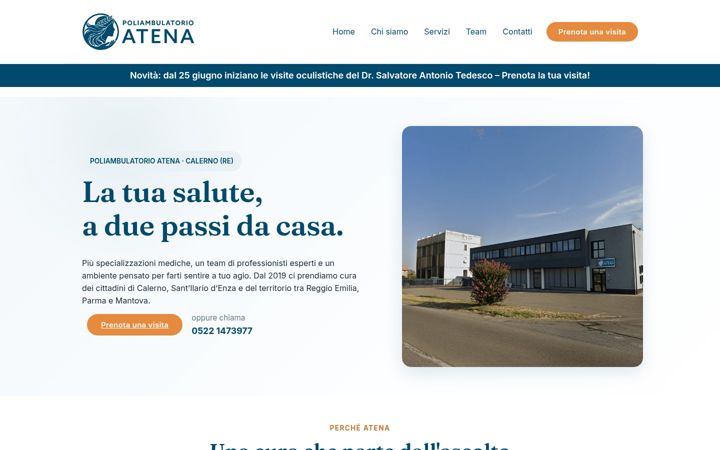 Screenshot of atenapoliambulatorio.it
