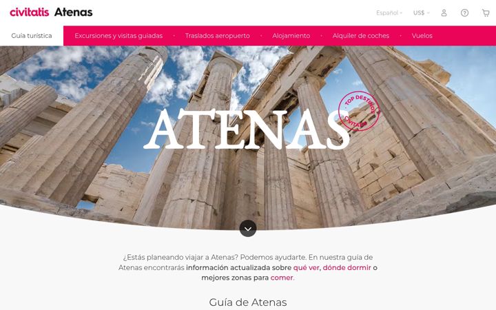 Screenshot of atenas.net