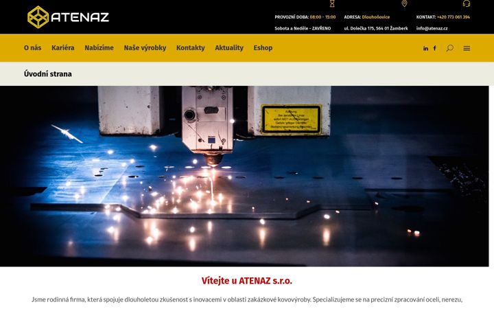 Screenshot of atenaz.cz