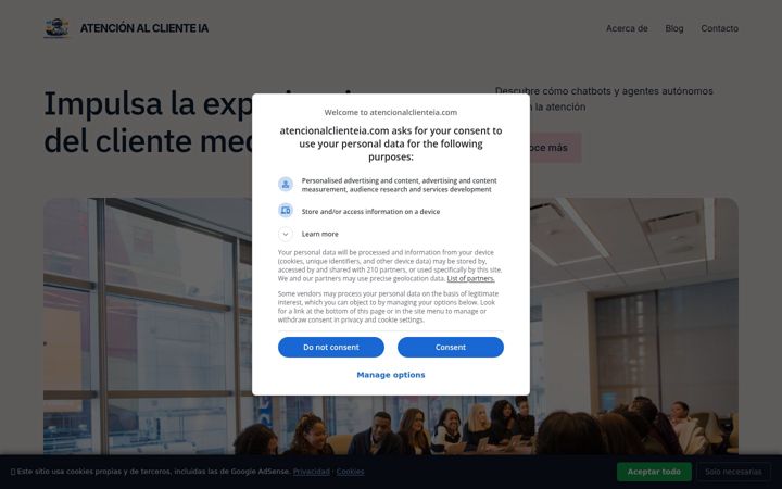 Screenshot of atencionalclienteia.com