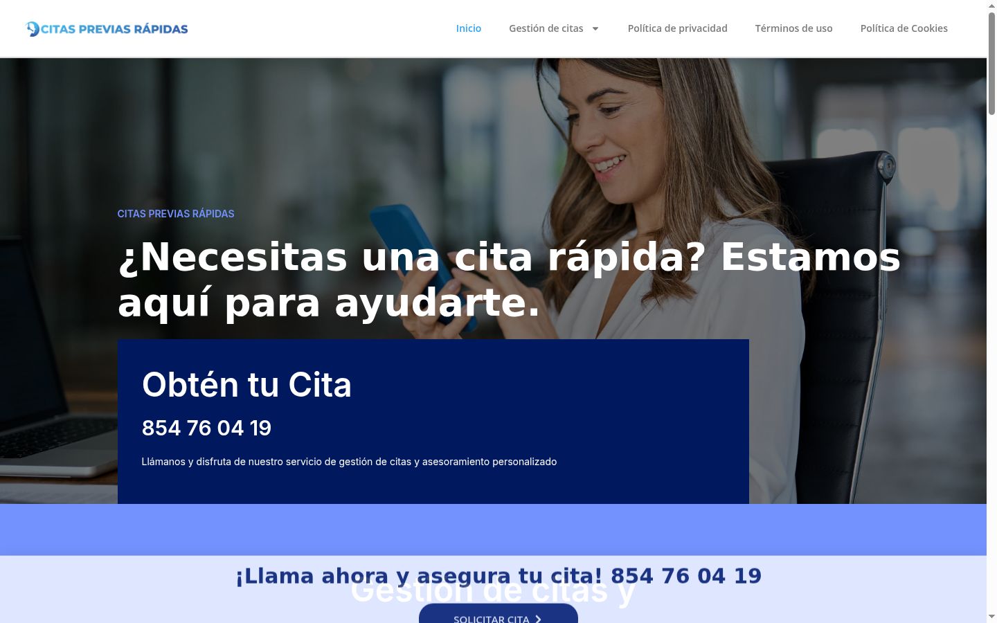 Captura de ecrã do banner de consentimento apresentado antes de qualquer interação