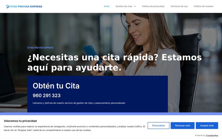 Screenshot of atenciontelefono.com