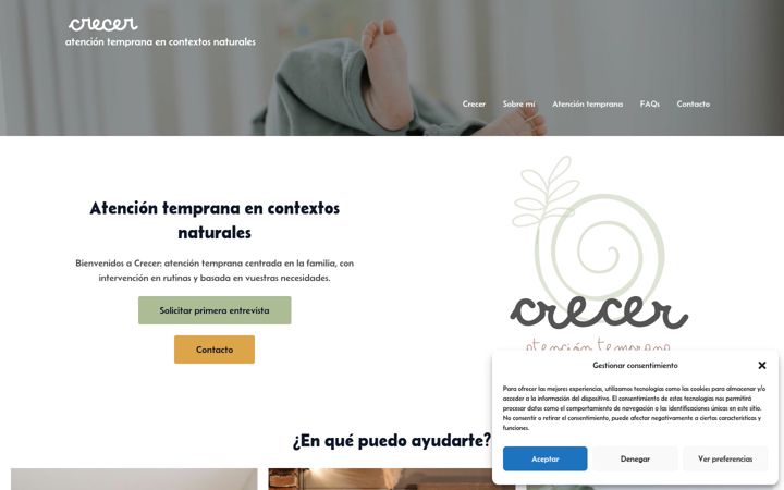 Skjermbilde av atenciontempranacrecer.es