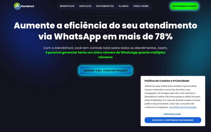 Screenshot of atendafacil.com.br