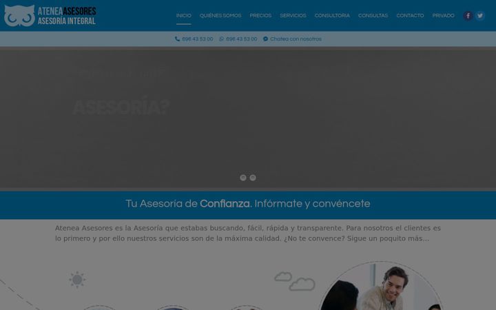 Screenshot of ateneaasesores.com