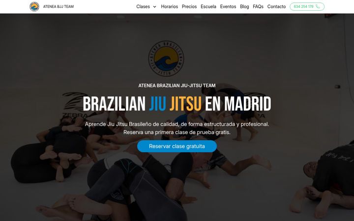 Screenshot of ateneabjjteam.com
