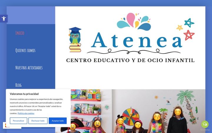 Skjermbilde av ateneacentroeducativo.es