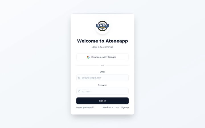 Screenshot of ateneapp.net