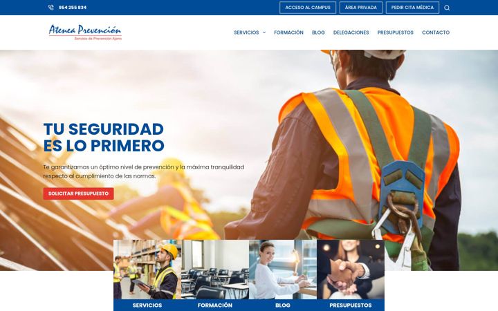 Skjermbilde av ateneaprevencion.es