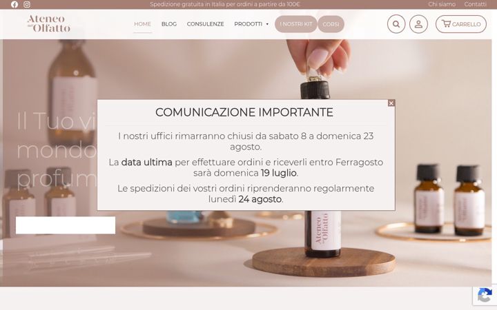 Screenshot of ateneodellolfatto.com