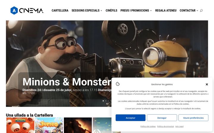 Screenshot of ateneucinema.cat
