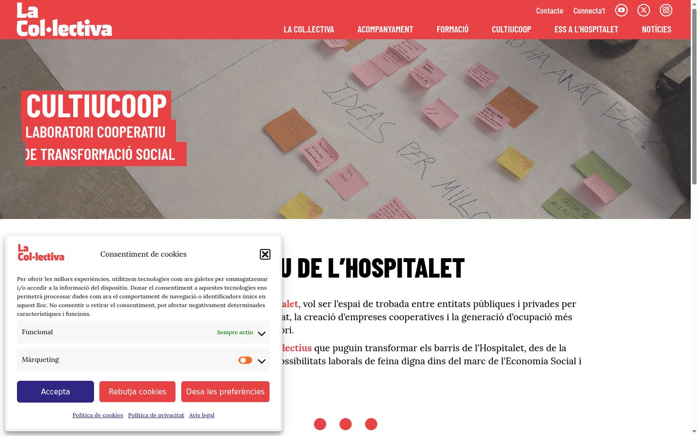 Screenshot van de toestemmingsbanner zoals getoond vóór enige interactie