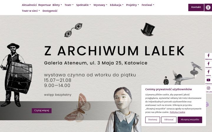Skärmbild av ateneumteatr.pl