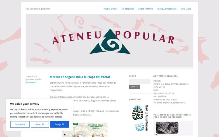 Screenshot of ateneupopular.cat