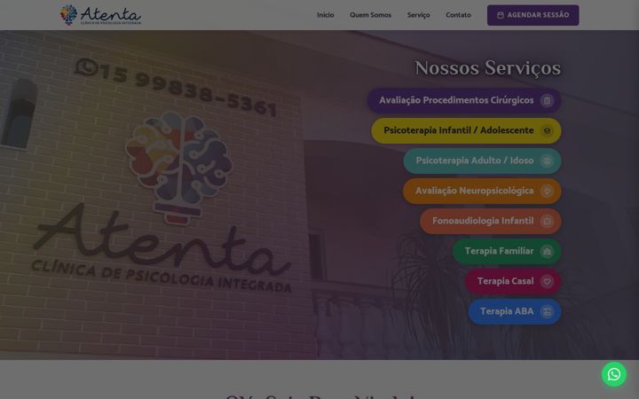 Screenshot of atentaclinica.com.br