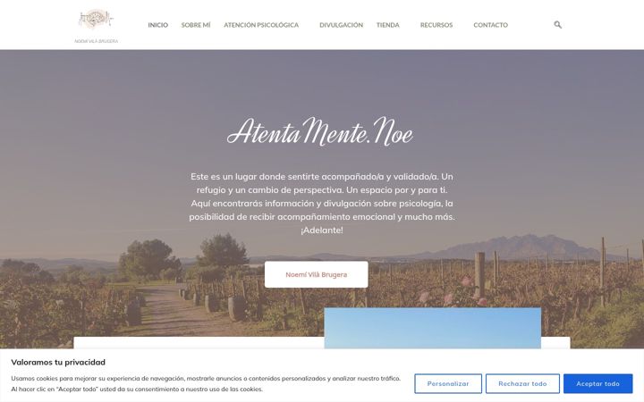 Screenshot of atentamentenoe.es