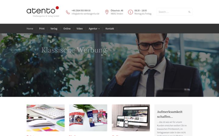 Captură de ecran a atento-werbeagentur.de