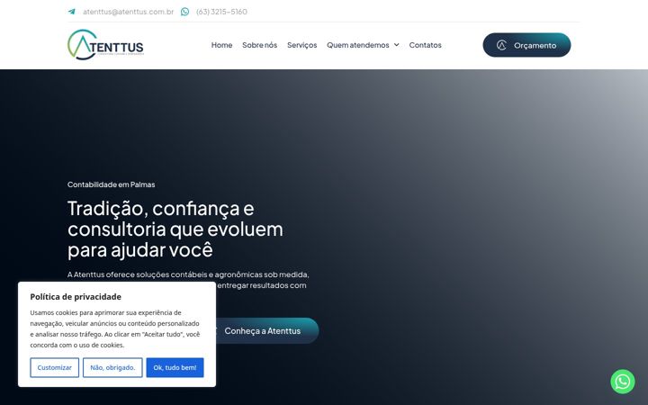 Screenshot of atenttus.com.br