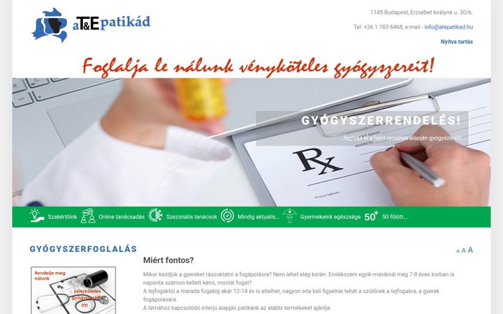 Screenshot of atepatikad.hu