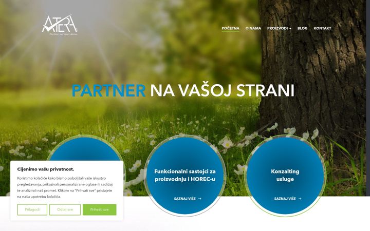 Snimka zaslona za atera.hr