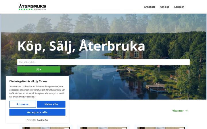 Screenshot of aterbruksspecialisten.se
