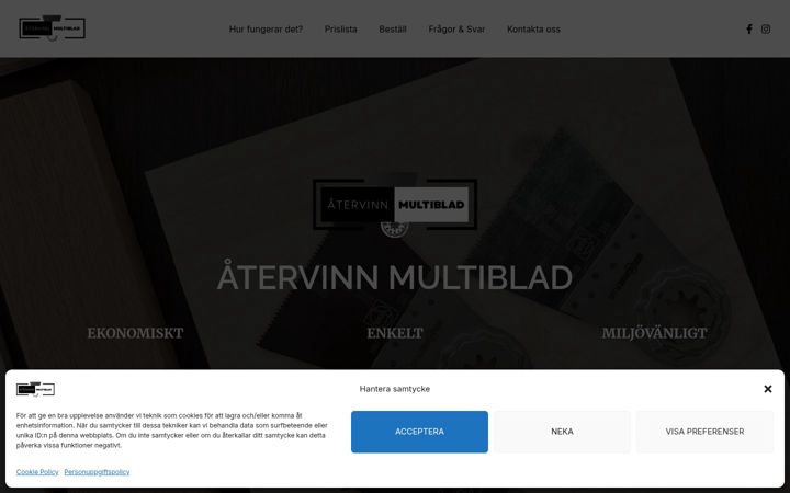Screenshot of atervinnmultiblad.se