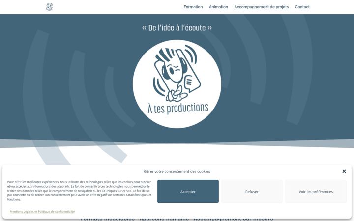 Screenshot of atesproductions.fr