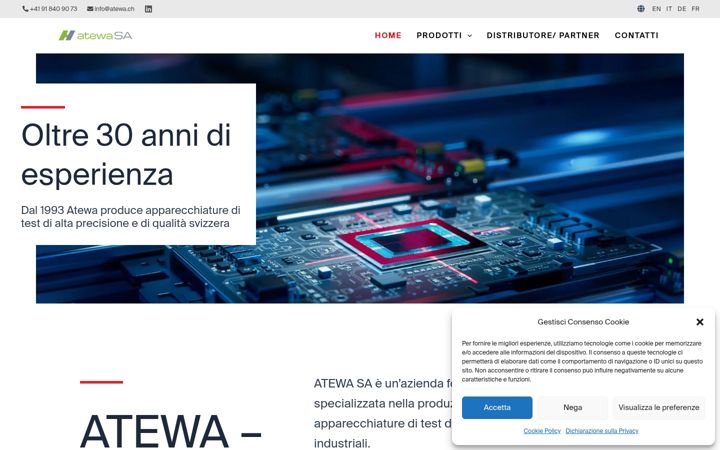 Snímek obrazovky atewa.ch