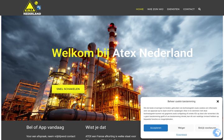 Screenshot of atex-nederland.nl