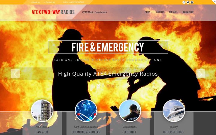 Screenshot of atex-radios.co.uk