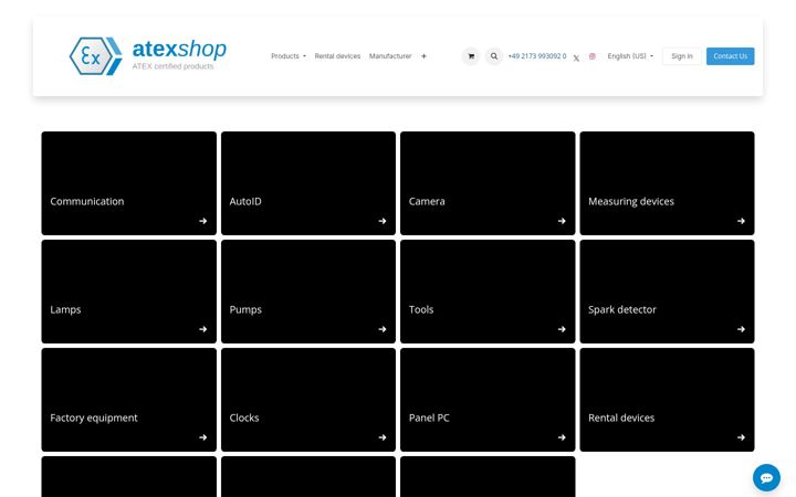 Screenshot of atex-shop.de