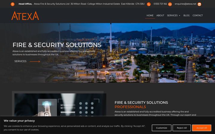 Screenshot of atexa.co.uk