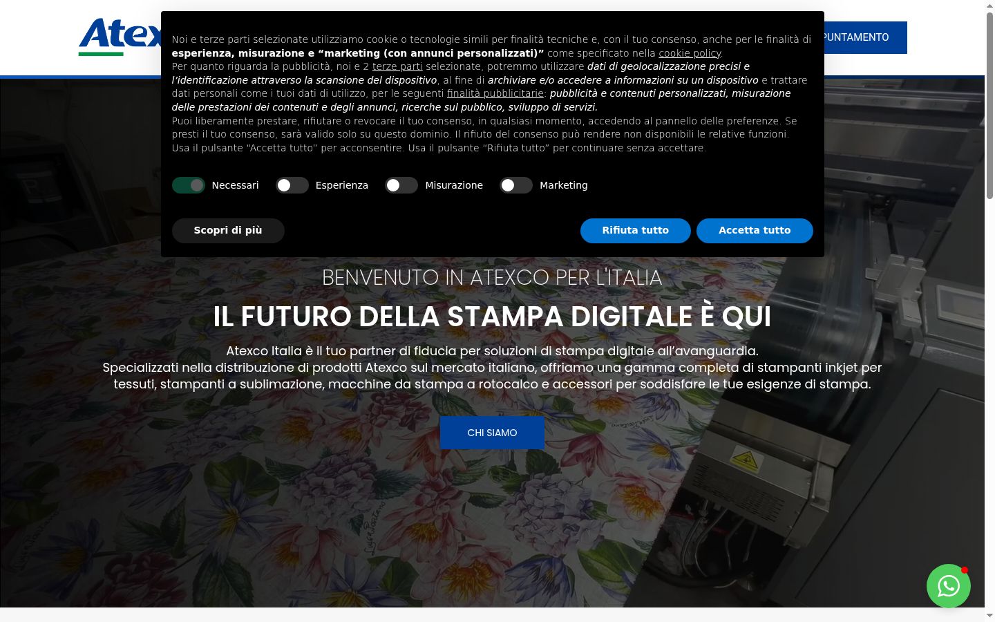 Screenshot of the consent banner shown before any interaction