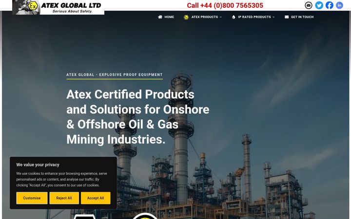 Screenshot of atexglobal.com