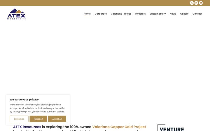 Screenshot ta' atexresources.com